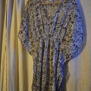 Chic Black and White Patterned Dress